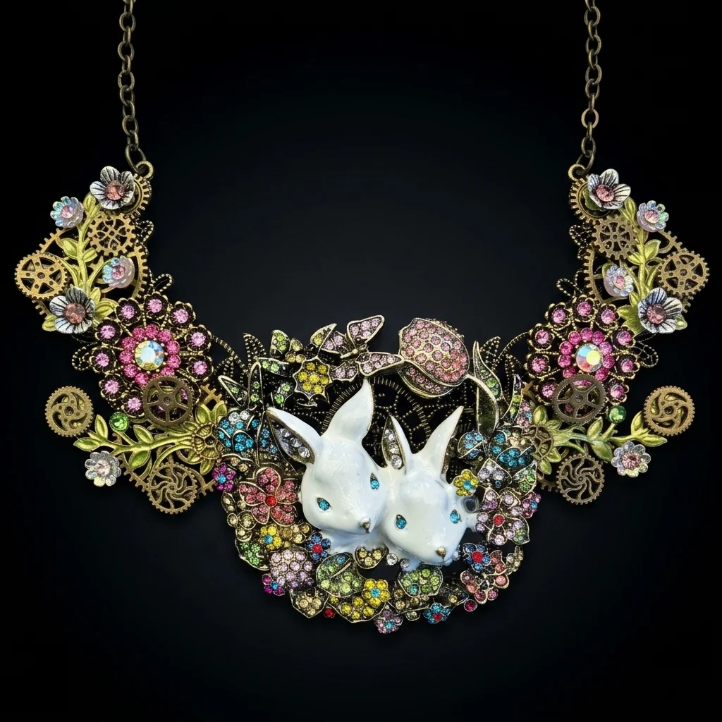 Handcrafted statement jewellery fantasy renaissance necklace, purple dragon necklace